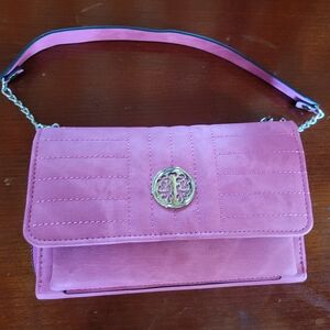 Pink Quilted Chain Strap Bag